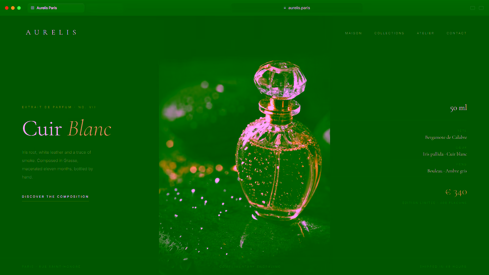Aurelis Paris — a luxury website concept by DKNAPP Design
